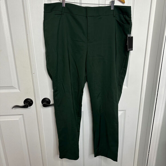 Eloquii Stretch Career Work Pants Green Size 20 30” Inseam - Picture 2 of 10